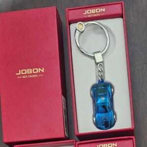 Llavero premium tipo carrito metálico con luz