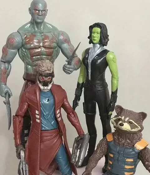 Coleccionistas GT: 5 piezas Guardianes Galaxia: Star-Lord, Gamora, Drax, Rocket y Groot, producto reservable
