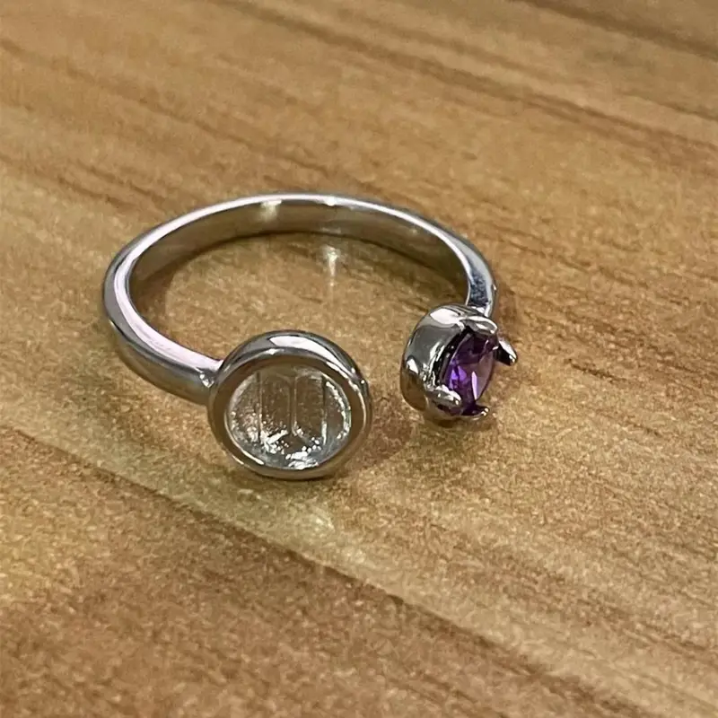 Comprar Anillo BTS / Army con piedra amatista en Guatemala, ideal fans Kpop, de esta famosa banda coreana