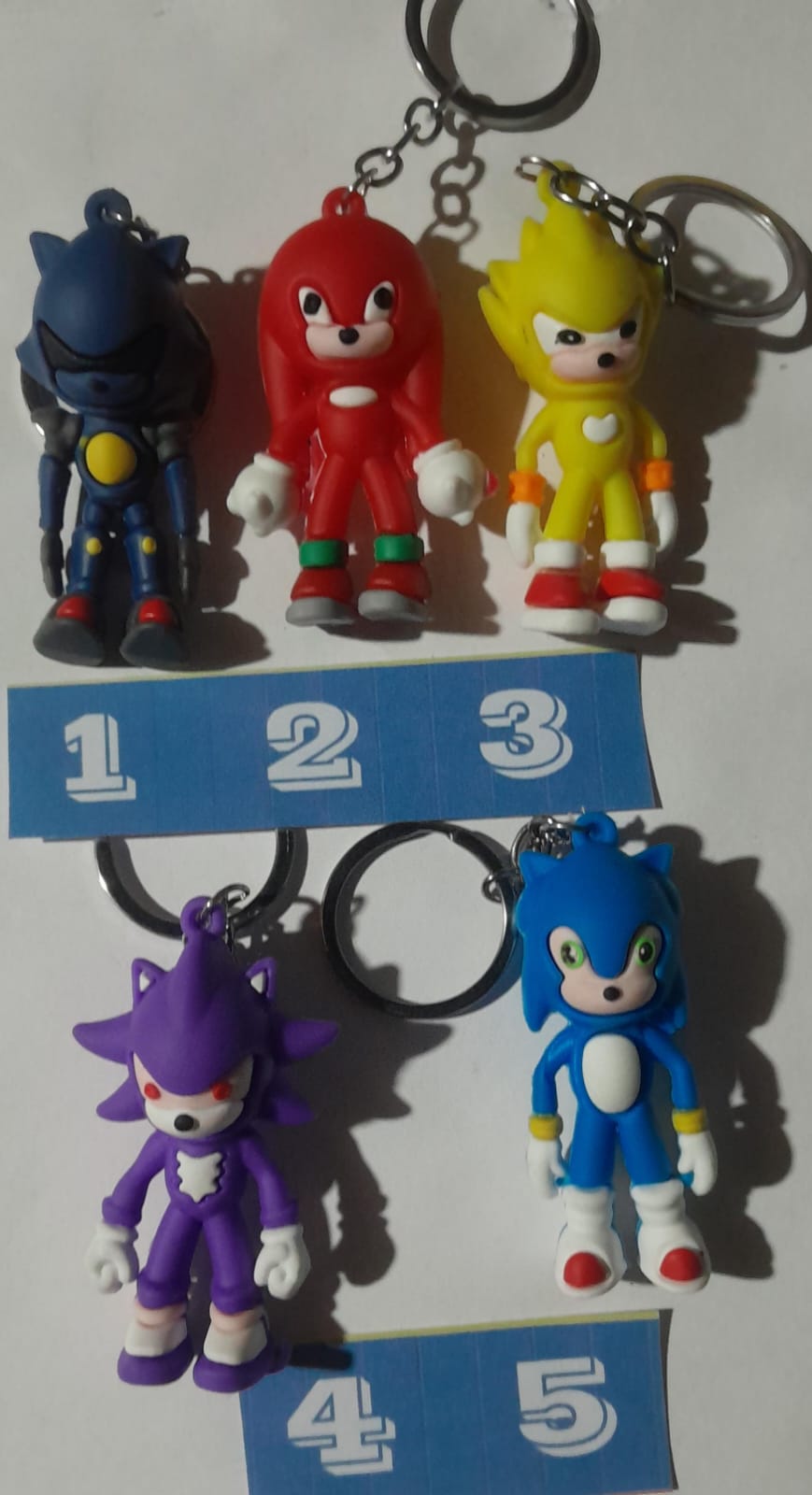 Llaveros Sonic edicion coleccionista con envio rapido en Guatemala. Precio unidad